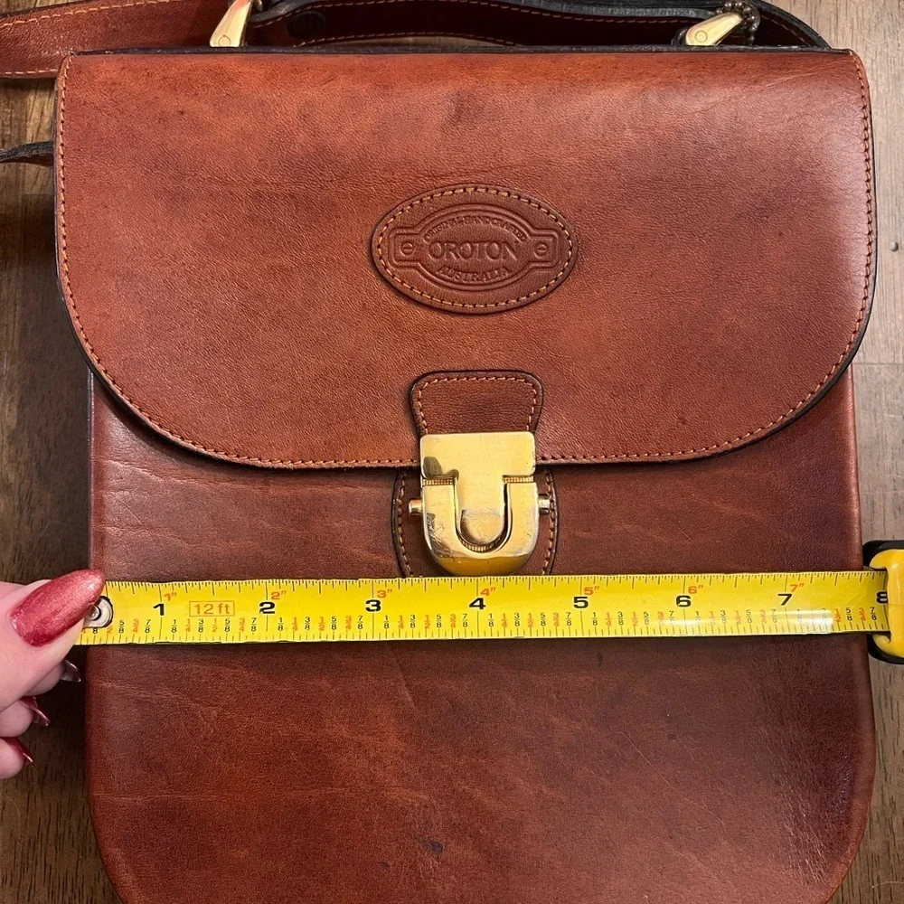 Vintage Oroton Leather Crossbody Satchel – Made in Australia
